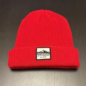 SmartWool Patch Beanie in Red EUC